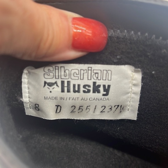 Siberian Husky Winter Ankle Boot Heel Felt Lined Black Leather Size 8 Made in CA - Picture 6 of 11